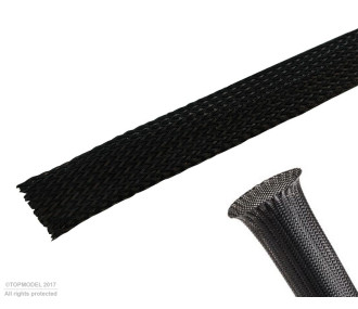 GEZOGENES SCHUTZHÜLLE EXTENSIBLE 6mm SCHWARZ 1m