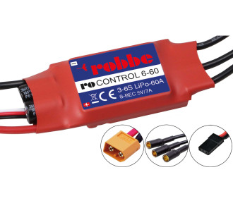Brushless - Controleur Brushless Robbe RO-Control6 60A 2-6S BEC 5V/5A - FLASH RC