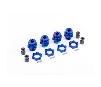 SECHSKANT + RADMUTTERN ALU 17MM BLAU ELOXIERT (X4)