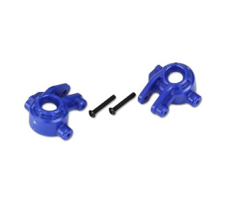 FUSEES DE DIRECTION GAUCHE/DROITE RENFORCEES BLEUES (X2) (POUR 9080) - FLASH RC