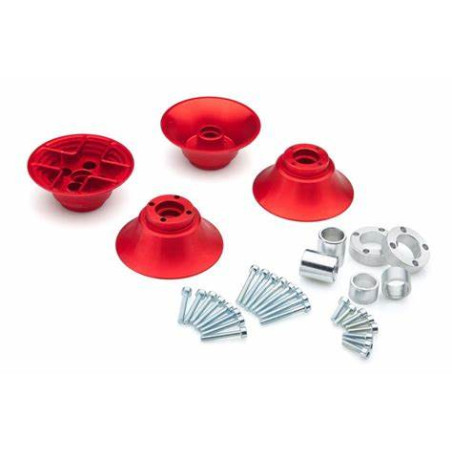 Llanta de aluminio roja para AIRTOP BALLON WHEEL 140-200mm 2pair