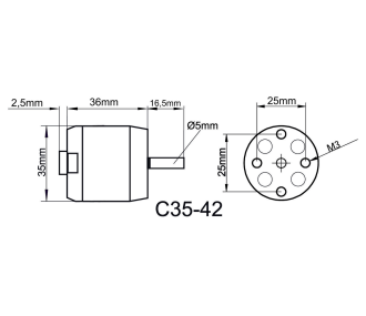 Motore ROXXY BL Solius Heron C35-42-810kV 2