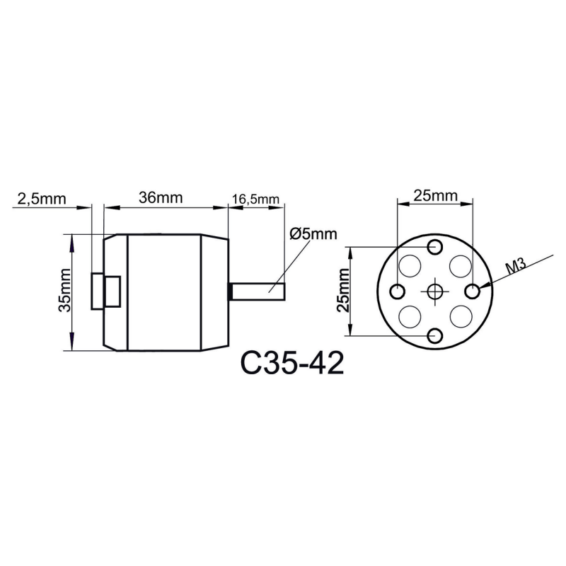 ROXXY BL Motor C35-42-810kV Solius Heron