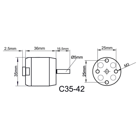 ROXXY BL Motor C35-42-810kV Solius Heron