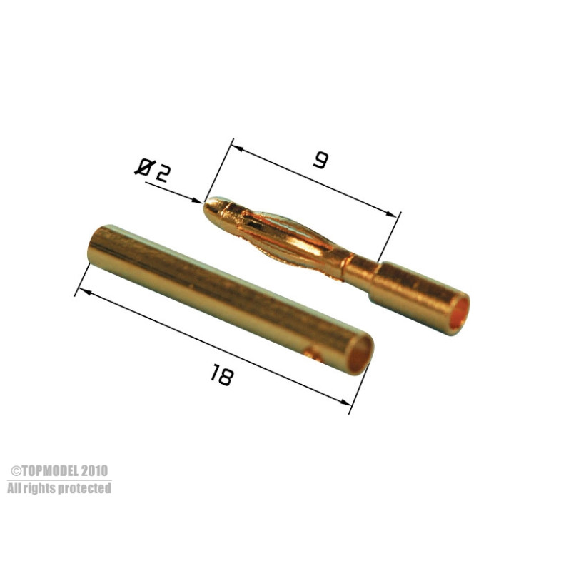 Toma PK 2 mm 2 pares
