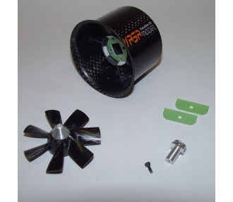 TURBINA DE CARBONO EJE 55 MM 2,3 MM