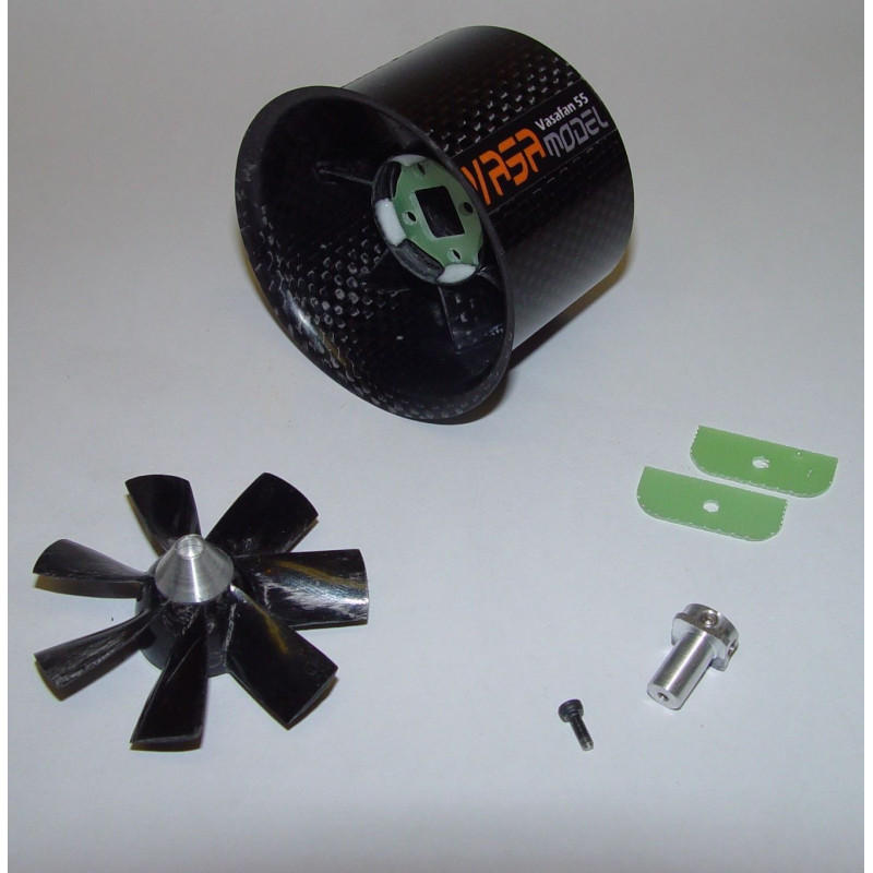 TURBINA DE CARBONO EJE 55 MM 2,3 MM