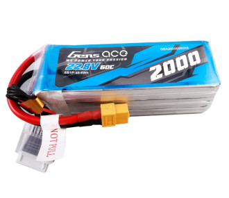 Gens ace lipo 6S 22.2V 2000mAh 60C xt60 socket battery