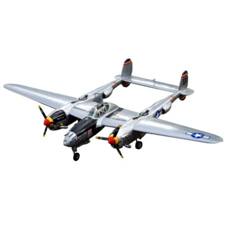 Avion VQ Model  P-38 Lightning (Silver) 82.6" Wingspan ARF - FLASH RC