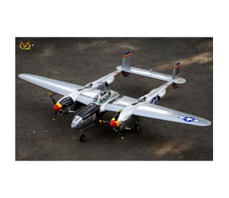 Velivolo VQ P-38 Lightning (Argento) 82.6" Apertura alare ARF 2