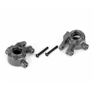 FUSEES DE DIRECTION GAUCHE/DROITE RENFORCEES GRISES (X2) (POUR 9080) - FLASH RC