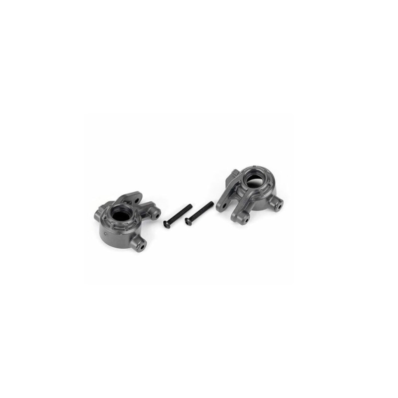 FUSEES DE DIRECTION GAUCHE/DROITE RENFORCEES GRISES (X2) (POUR 9080) - FLASH RC