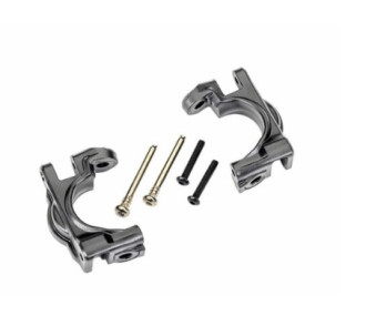 ETRIERS DE FUSEES GAUCHE ET DROIT RENFORCES – GRIS (UPGRADE KIT 9080) - FLASH RC