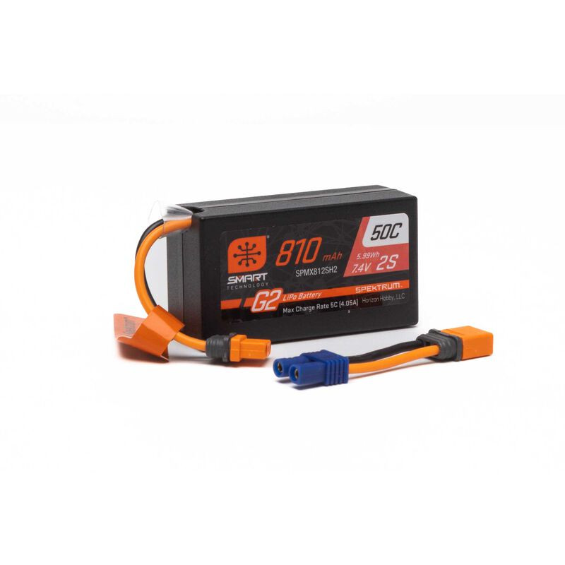 7.4V 810mAh 2S Smart G2 50C LiPo Akku: IC2 Spektrum