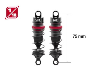 Shock absorbers 1/10 75mm BIG BORE 13mm +kit 3 springs (H/M/S)