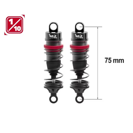 Stoßdämpfer 1/10 75mm BIG BORE 13mm +kit 3 Federn (H/M/S)