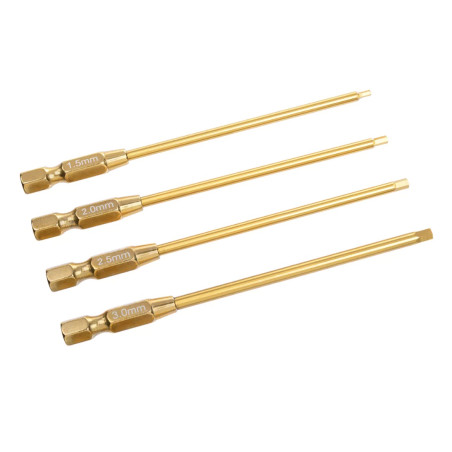 Team Corally - Pro Power Tool Hex Tips- Ti-Ni Coated - 1.5 / 2.0 / 2.5 / 3.0 mm