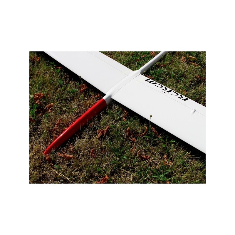Alianti RC - Jarvis tutta fibra circa 2,55m bianco e rosso RCRCM - FLASH RC