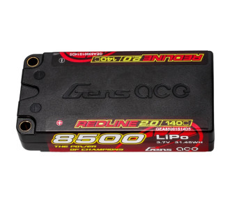 Batteria Gens Ace RedLine 2.0, Lipo Hv 1S shorty 8500mAh 140C presa 5 mm