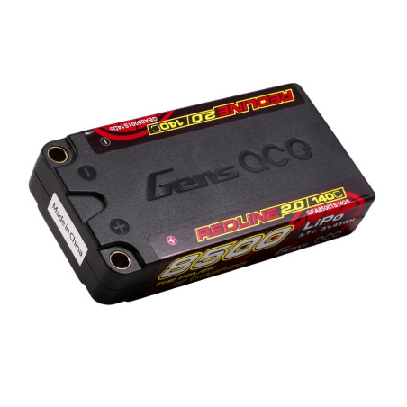 Batterie Gens Ace RedLine 2.0, Lipo Hv 1S shorty 8500mAh 140C prise 5mm - FLASH RC