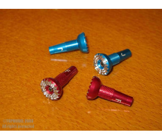 EMBOUT DE MANCHE FLEUR JR ROUGE la paire
