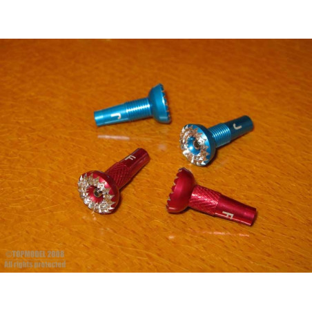 EMBOUT DE MANCHE FLEUR JR ROUGE la paire