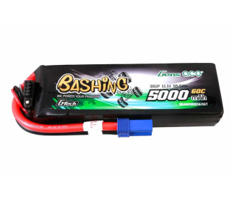 Baterías para coches y barcos RC - Batería Gens Ace Bashing-Series, Lipo 3S 11.1V 5000mAh 60C Socket EC5 - FLASH RC