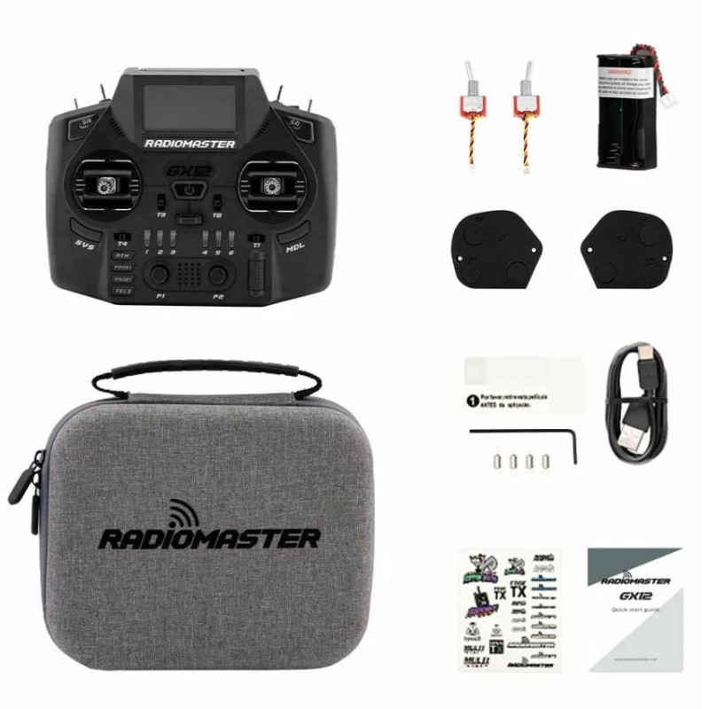 Radiocommande GX12 Dual-Band ELRS Gemini-X Mode 2 Radiomaster