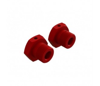 Ricambi RC Auto - ARRMA ruota in alluminio esagono 17mm rosso (2) - ARA310904 - FLASH RC