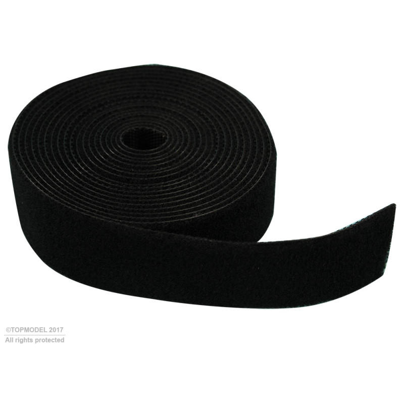 VELCRO® 20mm Rouleau 2m NOIR - FLASH RC