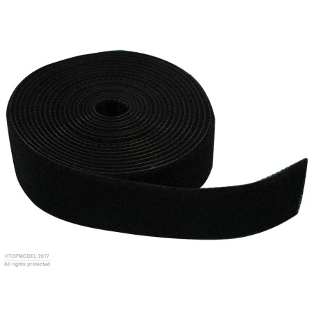 VELCRO® 20mm Rouleau 2m NOIR - FLASH RC