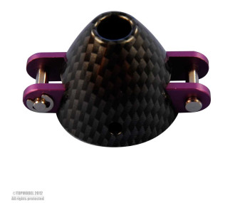 CONE Ø30mm CARBON LOOK, PORTE-PALES H Ø5mm - FLASH RC