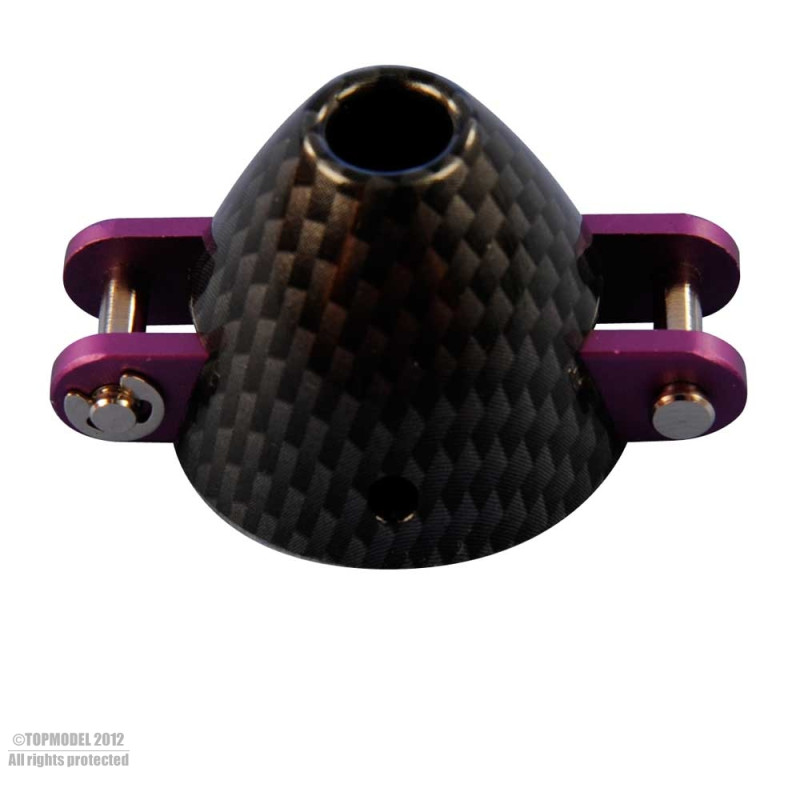 CONE Ø30mm CARBON LOOK, PORTE-PALES H Ø5mm - FLASH RC