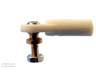 CHAPE A ROTULE V1, Ø5, M2,5/M2,5 COURTE 2pcs - FLASH RC