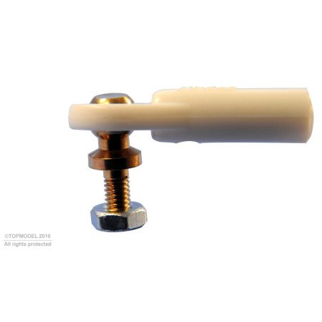 CHAPE A ROTULE V1, Ø5, M2,5/M2,5 COURTE 2pcs - FLASH RC