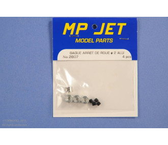 BAGUE ARRET ROUE ALU ø2mm 4pcs - FLASH RC 2
