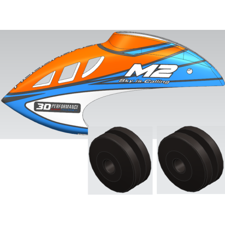 fuselage set-cosmic orange m2 v3 pro