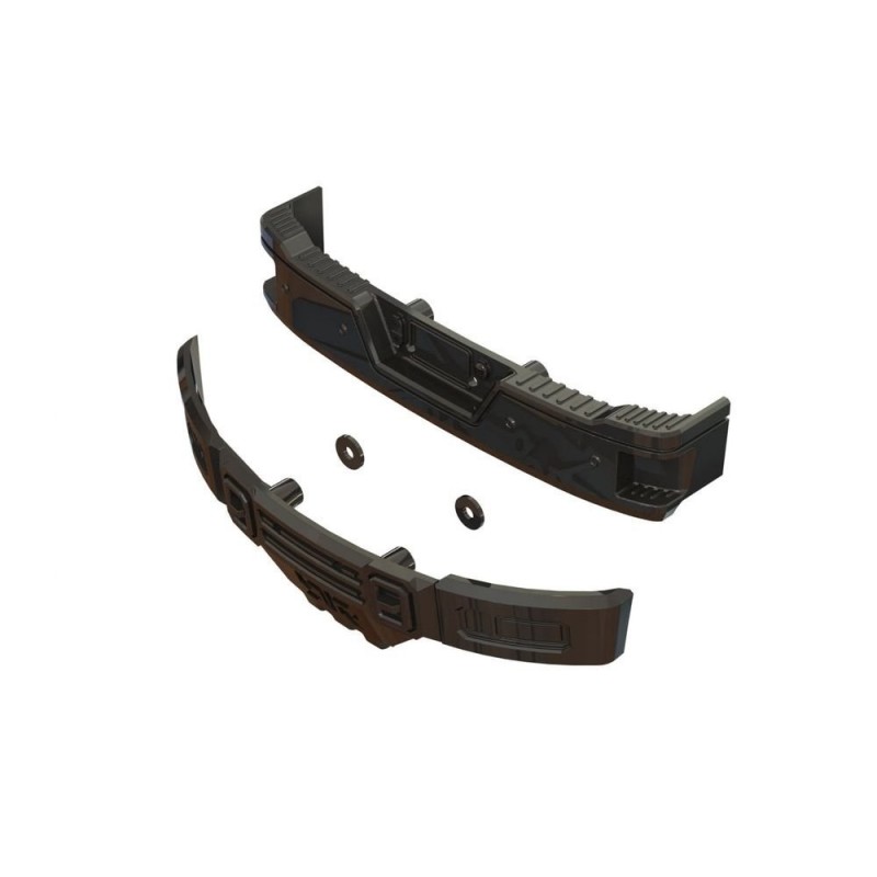 Piezas de repuesto para coches RC - Juego de parachoques ARRMA (Negro Cromo) - ARA320461 - FLASH RC
