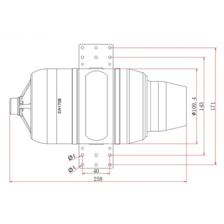 Turbine Swiwin 170B - 17Kg de poussée