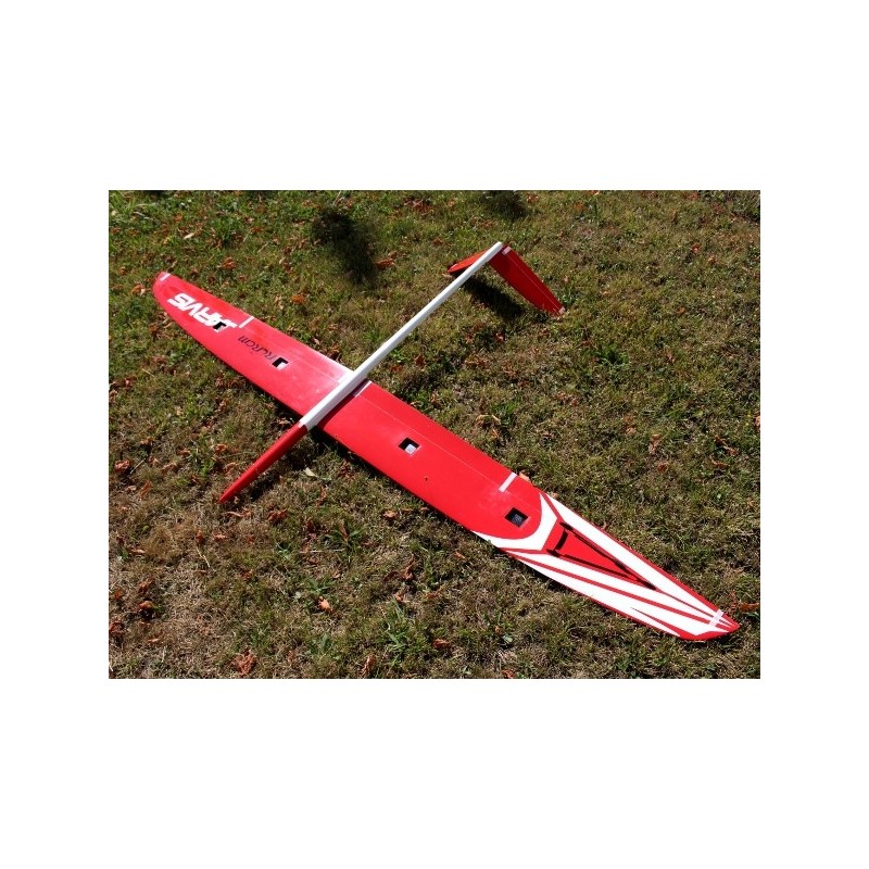 Alianti RC - Jarvis tutta fibra circa 2,55m bianco e rosso RCRCM - FLASH RC