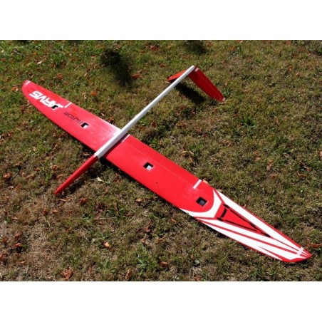 Planeadores RC - Jarvis todo fibra aprox.2.55m blanco y rojo RCRCM - FLASH RC