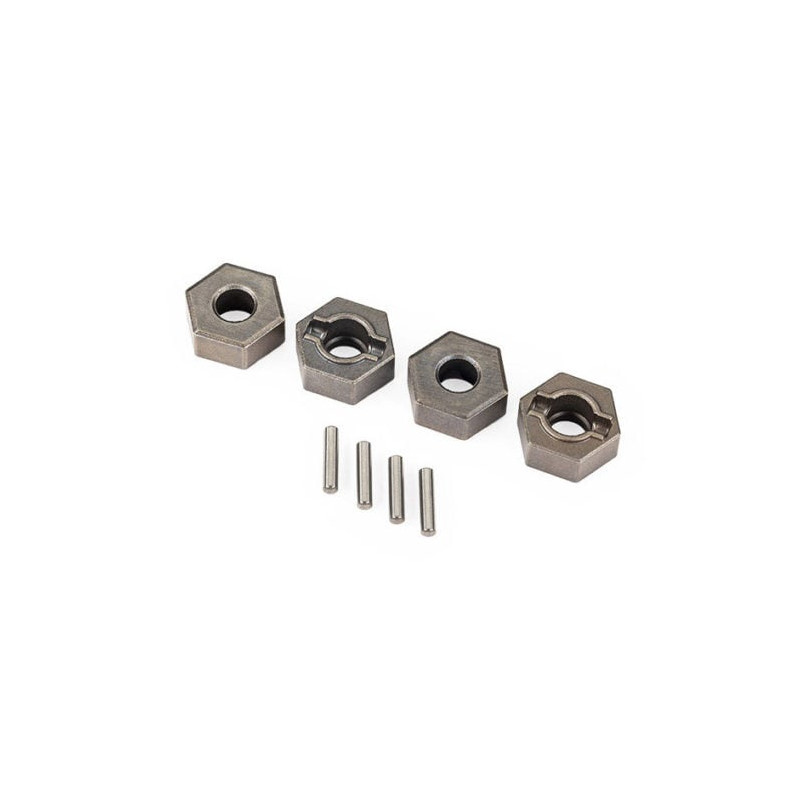 HEXAGONE DE ROUE 12 MM ACIER POUR AXE 6MM (X4) (POUR 9080) - FLASH RC