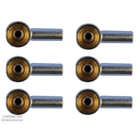CHAPE A ROTULE ALU M2 6pcs