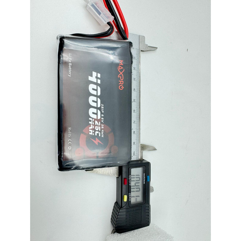 Batterie MaxPro LiFe 6.6V 4000mAh 25C JR/MPX