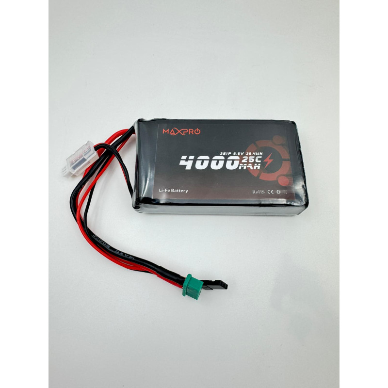 Batterie MaxPro LiFe 6.6V 4000mAh 25C JR/MPX