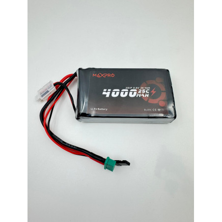 Batterie MaxPro LiFe 6.6V 4000mAh 25C JR/MPX