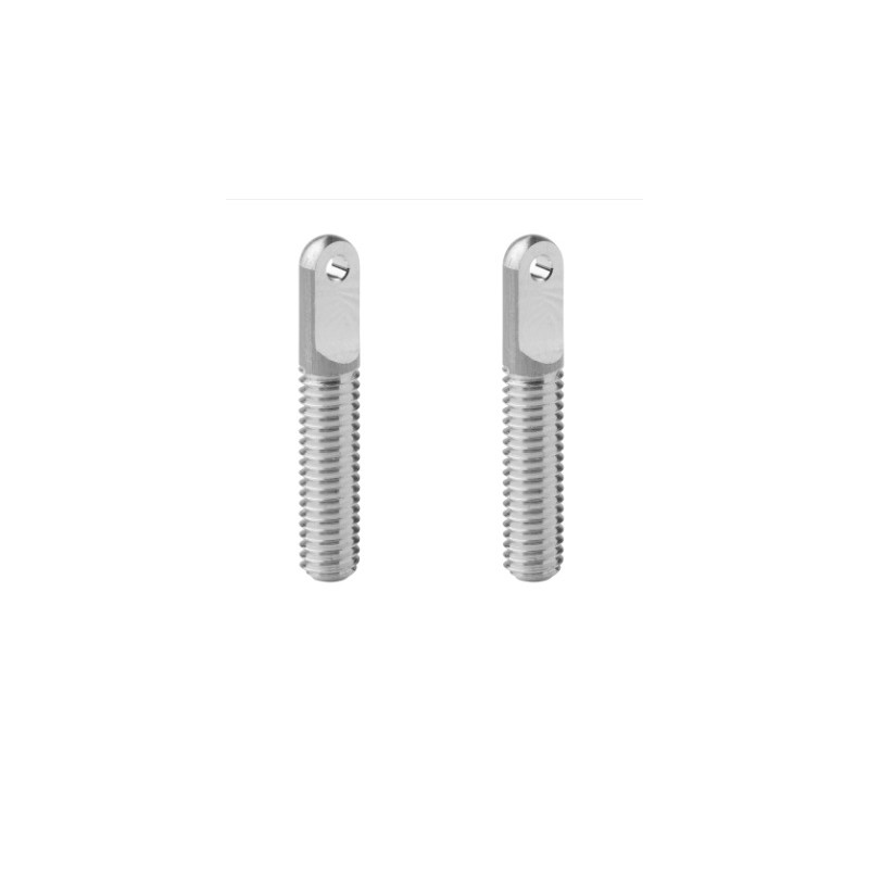 Embout de chape cable M4 aluminium, 2 pièces