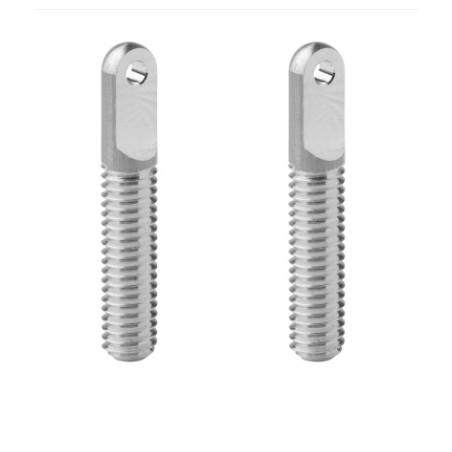 Embout de chape cable M4 aluminium, 2 pièces