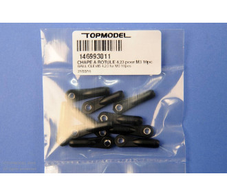 CHAPE A ROTULE 4,2/Ø3 pour M3 10pcs 2