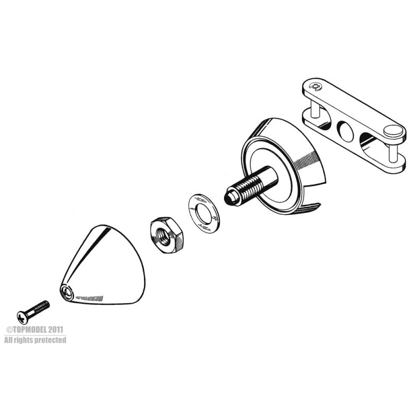CONE ALU POUR HEL REPLIABLE Ø40/3,0mm